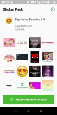 Figurinhas Pesadas para Whats android App screenshot 0